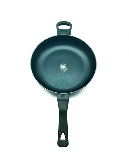 Tradineur - Sartén Profunda de inducción rápida antiadherente - Fabricado en Aluminio - Incluye mango de silicona - Apto para in