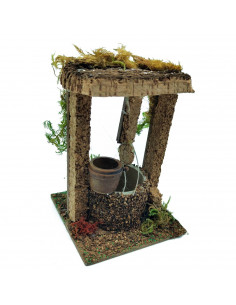 Tradineur - Figura de pozo para belén - Fabricado en Corcho - Adorno divertido para nacimiento, Navidad, decoración tradicional 2