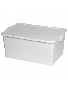 Tradineur - Caja de almacenamiento con tapa N.º 13 - Fabricado en PP - Capacidad de 55 Litros - Cierres Laterales con Clip - 27,