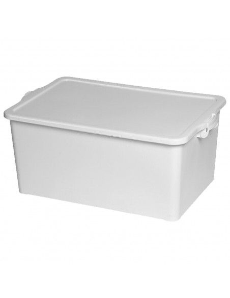 Tradineur - Caja de almacenamiento con tapa N.º 13 - Fabricado en PP - Capacidad de 55 Litros - Cierres Laterales con Clip - 27,