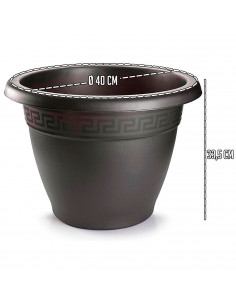 Tradineur - Maceta Redonda "Terracota" - Fabricado en Plástico - Macetero apto para Exterior e Interior del hogar - Ø 40 cm - Co 2
