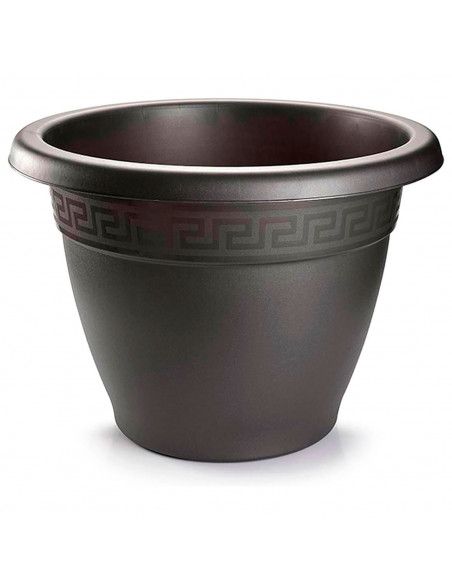 Tradineur - Maceta Redonda "Terracota" - Fabricado en Plástico - Macetero apto para Exterior e Interior del hogar - 20 cm - Colo