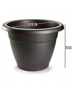 Tradineur - Maceta Redonda "Terracota" - Fabricado en Plástico - Macetero apto para Exterior e Interior del hogar - 20 cm - Colo 2