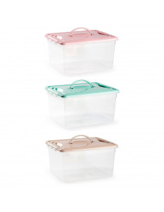 Tradineur - Caja de Almacenamiento transparente - Fabricado en plástico - Contenedor para almacenar juguetes, Libros, ropa, mant 2