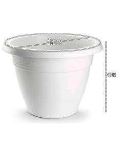 Tradineur - Maceta Redonda "Terracota" - Fabricado en Plástico - Macetero apto para Exterior e Interior del hogar - Ø 50 cm - Co 2