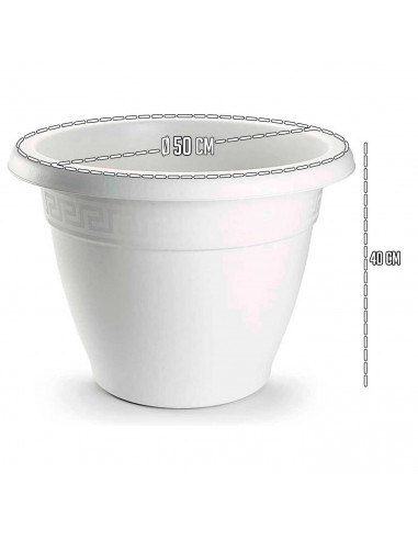 Tradineur - Maceta Redonda "Terracota" - Fabricado en Plástico - Macetero apto para Exterior e Interior del hogar - Ø 50 cm - Co