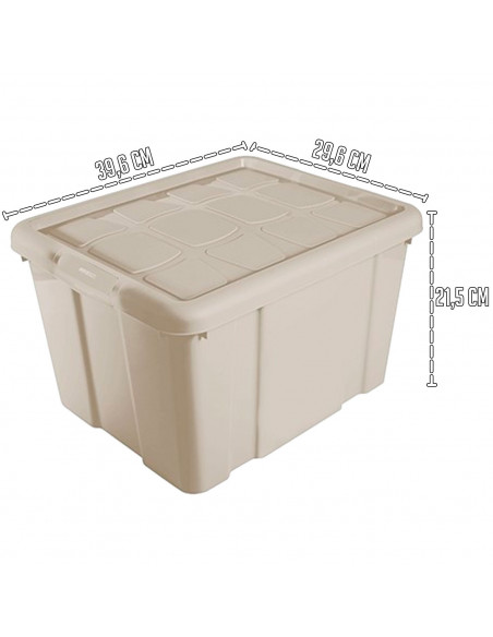 Tradineur - Caja de Almacenamiento con tapa - Fabricado en plástico - Contenedor para almacenar juguetes, Libros, ropa, mantas -
