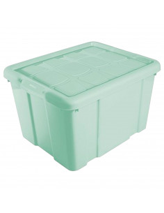 Tradineur - Caja de Almacenamiento con tapa - Fabricado en plástico - Contenedor para almacenar juguetes, Libros, ropa, mantas -