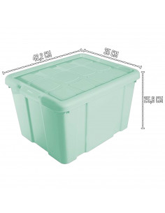 Tradineur - Caja de Almacenamiento con tapa - Fabricado en plástico - Contenedor para almacenar juguetes, Libros, ropa, mantas - 2