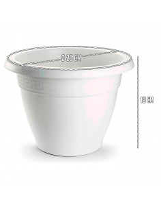 Tradineur - Maceta Redonda "Terracota" - Fabricado en Plástico - Macetero apto para Exterior e Interior del hogar - Ø 25 cm - Co 2