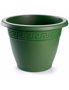 Tradineur - Maceta Redonda "Terracota" - Fabricado en Plástico - Macetero apto para Exterior e Interior del hogar - Ø 25 cm - Co