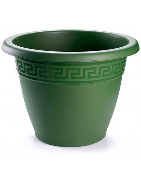 Tradineur - Maceta Redonda "Terracota" - Fabricado en Plástico - Macetero apto para Exterior e Interior del hogar - Ø 25 cm - Co