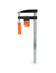 Tradineur - Sargento de tornillo, abrazadera de barra, acero y plástico, gran fuerza de sujeción, herramienta para carpintería,