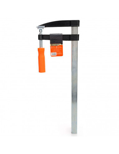 Tradineur - Sargento de tornillo, abrazadera de barra, acero y plástico, gran fuerza de sujeción, herramienta para carpintería,