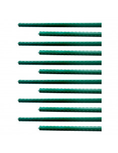 Tradineur - Pack de 12 varillas, tutor de acero plastificado para plantas, soporte plantas, cañas jardín, estacas de planta, 180 2