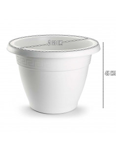 Tradineur - Maceta Redonda "Terracota" - Fabricado en Plástico - Macetero apto para Exterior e Interior del hogar - Ø 60 cm - Co 2