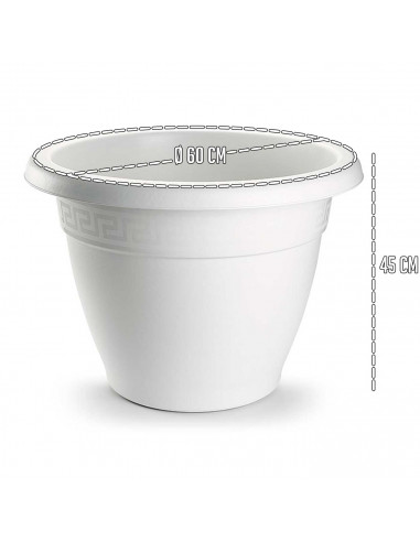 Tradineur - Maceta Redonda "Terracota" - Fabricado en Plástico - Macetero apto para Exterior e Interior del hogar - Ø 60 cm - Co