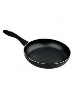 Tradineur - Sartén de aluminio de inducción rápida "Luxe" (Negro, diámetro 24 cm)