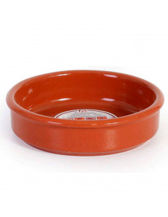 Tradineur - Cazuela redonda de barro - Apta para vitro y horno - Ideal para guisos y asados caseros  Ø 16 cm