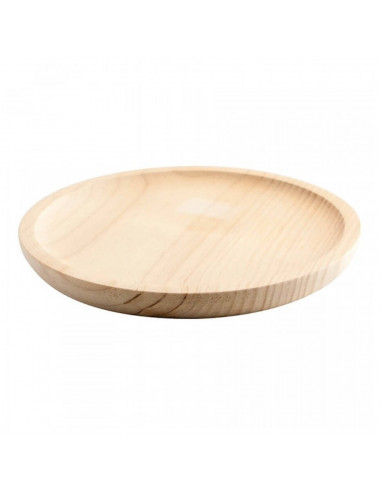 Artema - Pack de 6  platos de madera especial para pulpo, de 25,5 cm de diámetro, para el hogar o hostelería. Set de 6 recipient