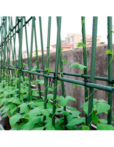 La Bolata - Pack 12 varillas, tutores de acero plastificado para plantas, soporte de  plantas, cañas jardín, estacas de planta,