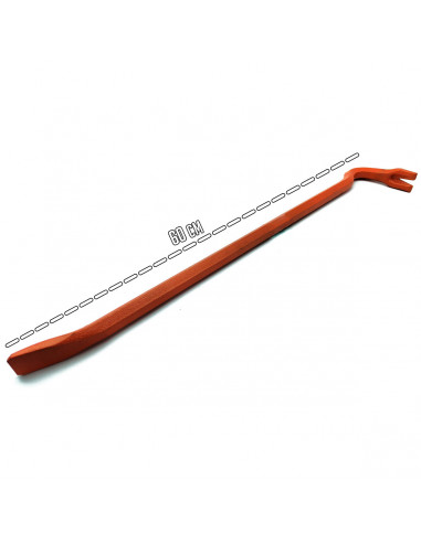 Tradineur - Pata de cabra de hierro 60 cm de longitud, palanca de encofrador, pie de cabra, quitaclavos, herramienta sacaclavos,