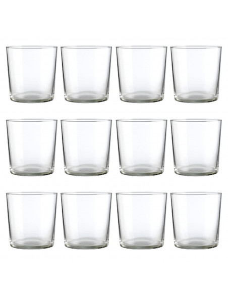 Set de 12 vasos de cristal 35,5 cl, modelo Bodega, pack de 12 vasos para pinta de cerveza 8,3 x 8,8 cm, diseño clásico, resisten