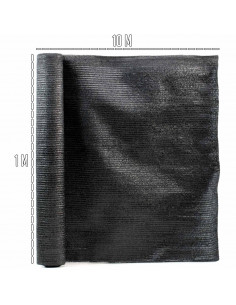 Tradineur - Rollo de malla de sombreo tupida, cierre de ocultación de 120 g/m2, alta resistencia, tela para cercar jardines, fin 2