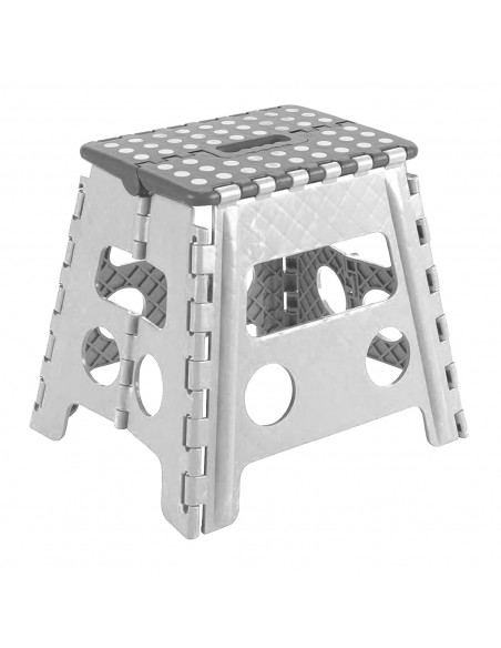 Tradineur - Taburete infantil plegable de pvc multiusos 32,5 x 28,5 x 21,5 cm, banqueta, asiento de plástico resistente para niñ