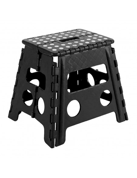 Tradineur - Taburete infantil plegable de pvc multiusos 32,5 x 28,5 x 21,5 cm, banqueta, asiento de plástico resistente para niñ