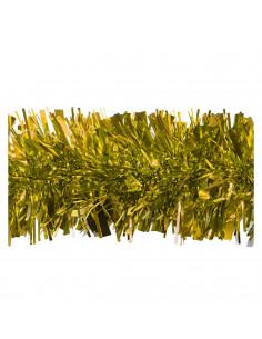 Tradineur - Guirnalda navideña dorada, 180 cm, diámetro 12 cm, espumillón brillante, oropel colgante, decoración navidad, árbol, 2