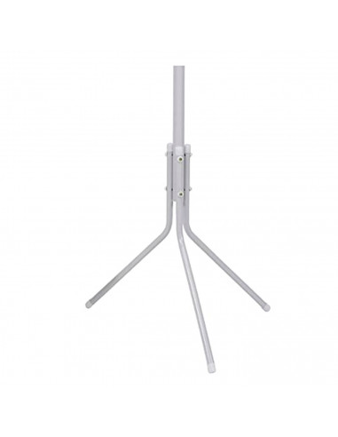 Tradineur - Perchero de pie blanco metálico 8 ganchos 170 x 48 cm, soporte clásico para colgar abrigos, sombreros, bolsos, estil