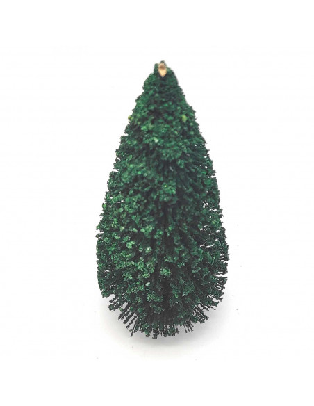 Tradineur - Abeto decorativo 19 x 8 cm, árbol de navidad artificial en miniatura para mesa, repisa, ventana, decoración del hoga