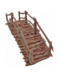 Tradineur - Puente de troncos para portal de belén 5 x 16,5 x 5,5 cm, durexina, puente para nacimiento, pesebre, navidad, decora 2