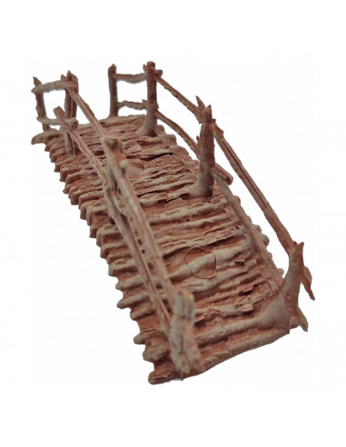Tradineur - Puente de troncos para portal de belén 5 x 16,5 x 5,5 cm, durexina, puente para nacimiento, pesebre, navidad, decora