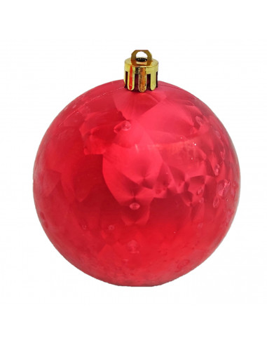 Pack de 12 bolas de navidad rojas, diámetro 8 cm, con cordón dorado para colgar en el árbol o abeto navideño, adornos festivos c