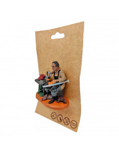 Tradineur - Figura de zapatero para belén navideño 6,5 x 7,5 x 4 cm, durexina, figura decorativa nacimiento, pesebre, navidad, d 2