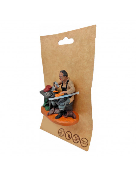 Tradineur - Figura de zapatero para belén navideño 6,5 x 7,5 x 4 cm, durexina, figura decorativa nacimiento, pesebre, navidad, d