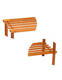 Tradineur - Zapatero de madera 2 niveles, estantería, mueble zapatero de madera 2 alturas multiuso, soporte para zapatos - 63 x 2