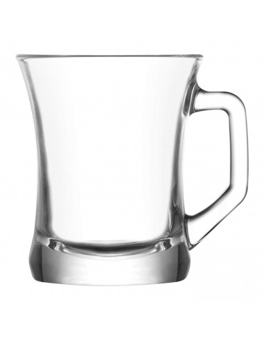 Tradineur - Caja de 6 vasos Modelo Zen+ - Capacidad de 225 ML - Fabricado en Vidrio Resistente - Apto para lavavajillas - Tamaño