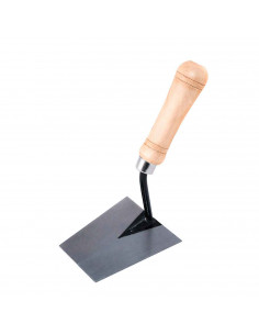 Tradineur - Paleta de albañil solador con punta recta, mango de madera barnizado, paletín de punta recta, albañilería, bricolaje
