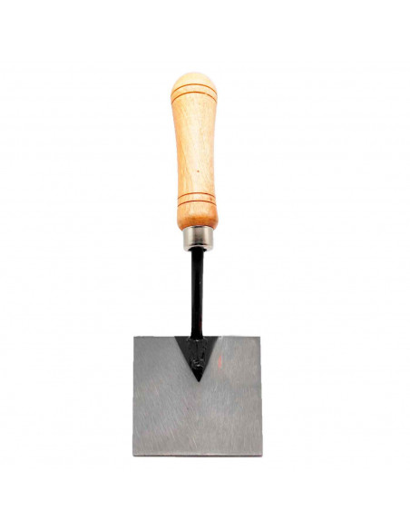 Tradineur - Paleta de albañil solador con punta recta, mango de madera barnizado, paletín de punta recta, albañilería, bricolaje
