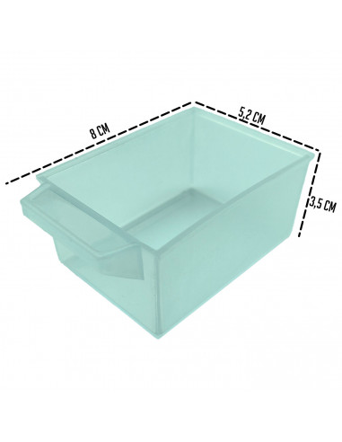 Tradineur - Clasificador apilable modular HG - Fabricado en Plástico - 16 Compartimentos - Almacenamiento de herramientas,tornil