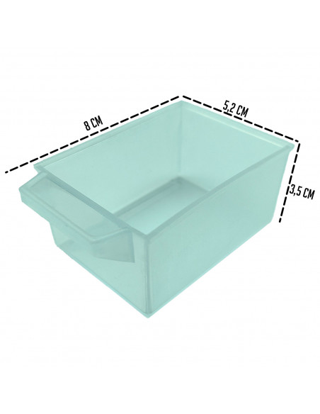 Tradineur - Clasificador apilable modular HG - Fabricado en Plástico - 16 Compartimentos - Almacenamiento de herramientas,tornil
