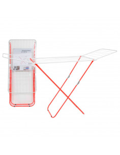Tradineur - Tendedero plegable metálico con alas, 20 metros de espacio de tendido, soporte para tender la ropa en interior o ext