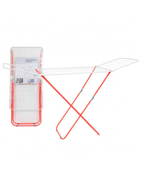 Tradineur - Tendedero plegable metálico con alas, 20 metros de espacio de tendido, soporte para tender la ropa en interior o ext