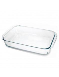 Tradineur - Fuente para horno rectangular - Fabricado en Vidrio - Apto para horno, microondas, congelador y lavavajillas - 5 Lit