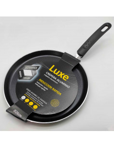 Tradineur - Sartén crepera antiadherente de aluminio, inducción rápida, filloas, creps, apta para gas, inducción, vitro, lavavaj 2