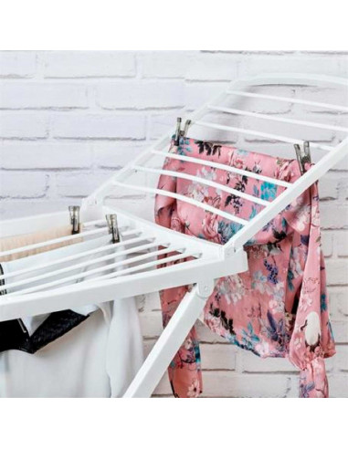 Tradineur - Tendedero Plegable 100% de Resina, 20 Metros de Espacio de tendido. Fabricado en España, válido para Interior y Exte