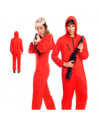 Disfraz de atracador con capucha, fibra sintética, incluye mono, accesorios no incluidos, carnaval, halloween, cosplay, fiesta,